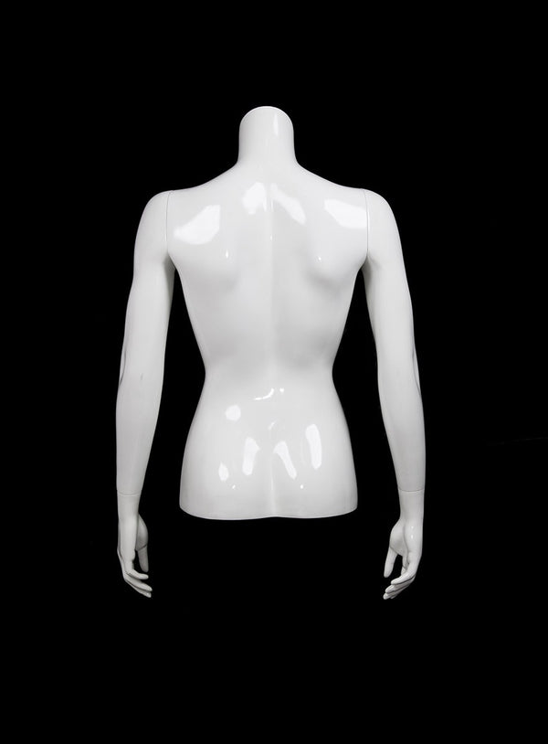 1/2  FEMALE W/ARMS MANNEQUIN (MAF-A4-3341/SWHT)