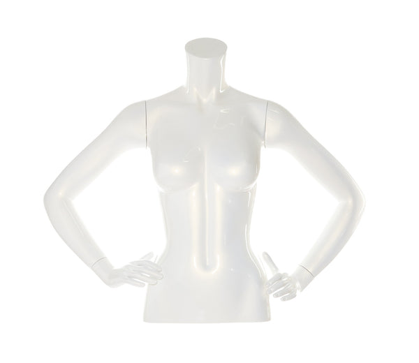 3/4 TORSO MANNEQUIN WITH BOTH ARMS AT WAIST (MAF-A4-3343)