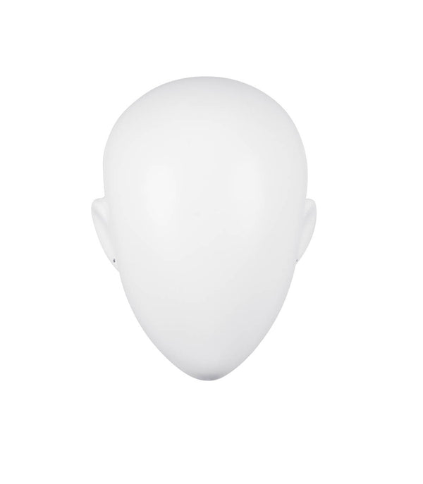 FEMALE EGG FACE HEADS, MATTE WHITE (MAF-EGG/WHT)