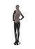 MIXED FABRIC MANNEQUIN MATTE BLACK WITH DISTRESSED LEATHERETTE AND REMOVABLE HEAD (MAF-S2-105/BLLE)