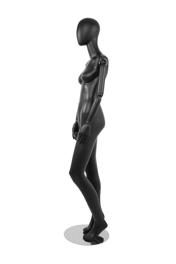 FEMALE MANNEQUIN W/ WOOD ARMS (MAF-S2-ARM1/BB)