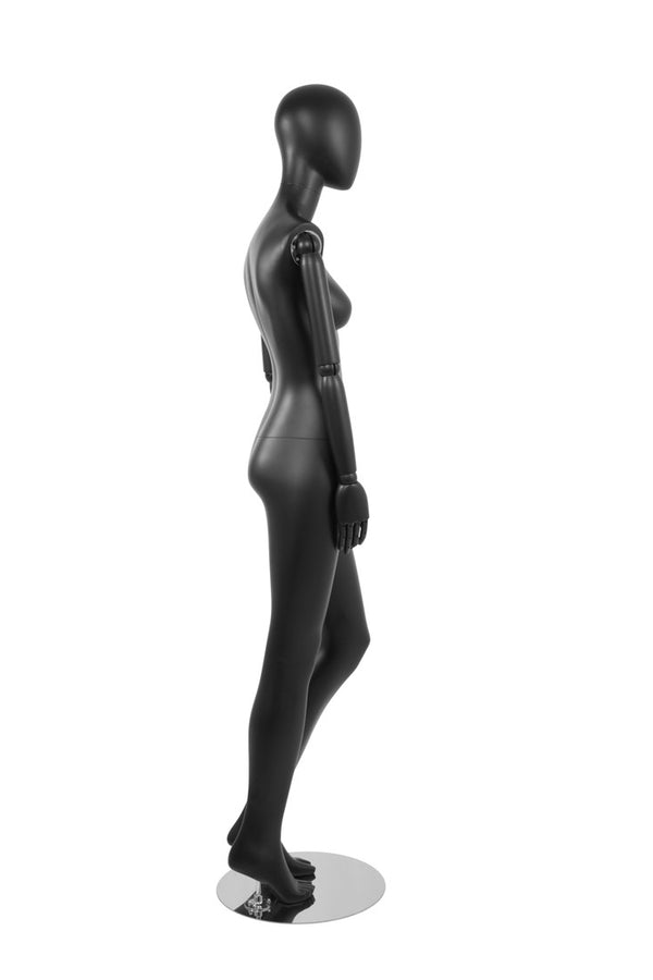 FEMALE MANNEQUIN W/ WOOD ARMS (MAF-S2-ARM1/BB)