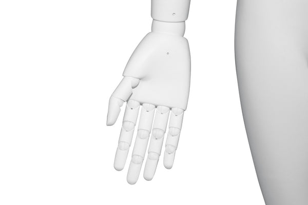 FEMALE MANNEQUIN W/ WOOD ARMS (MAF-S2-ARM1/WW)