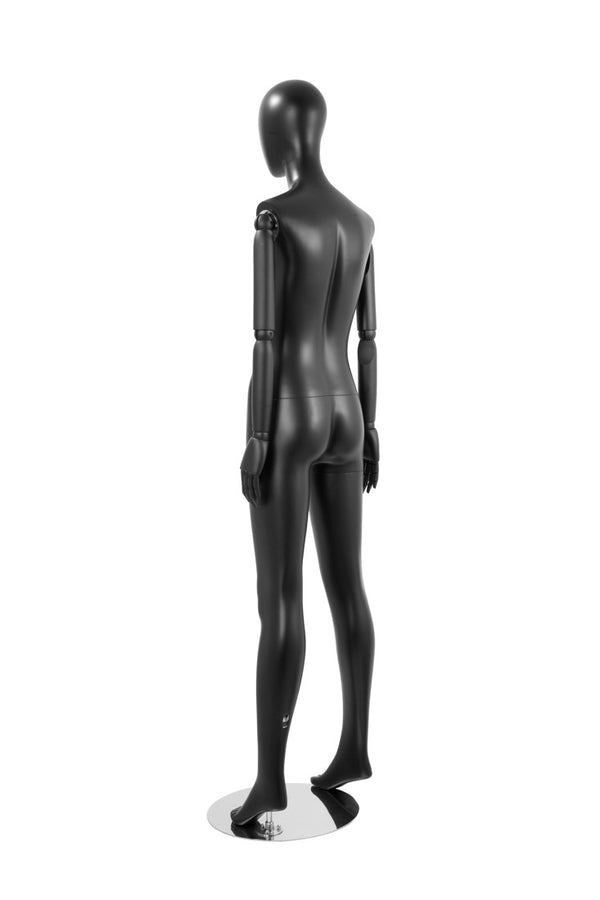 FEMALE MANNEQUIN W/ WOOD ARMS (MAF-S2-ARM2/BB)