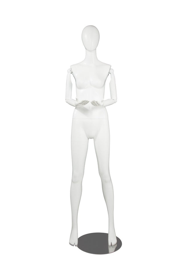 FEMALE MANNEQUIN W/ WOOD ARMS (MAF-S2-ARM2/WW)