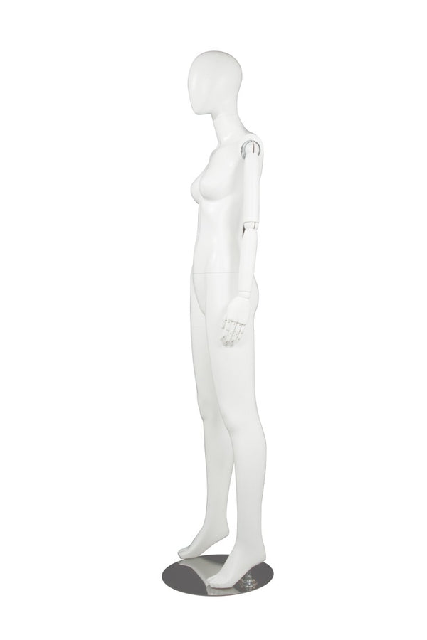 FEMALE MANNEQUIN W/ WOOD ARMS (MAF-S2-ARM2/WW)