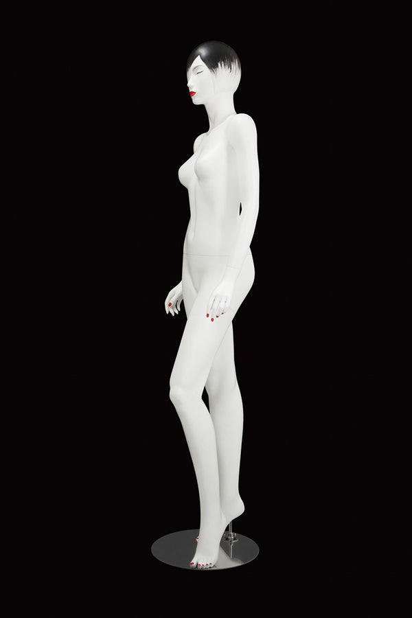 FEMALE MANNEQUIN W/ LIPS & BLACK HAIR (MAF-S2-LYN1)