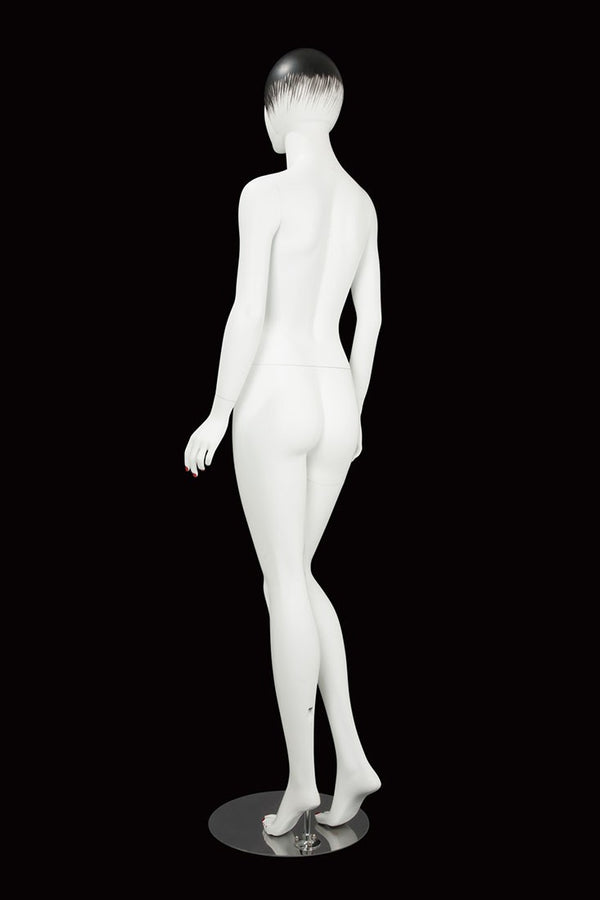 FEMALE MANNEQUIN W/ LIPS & BLACK HAIR (MAF-S2-LYN4)