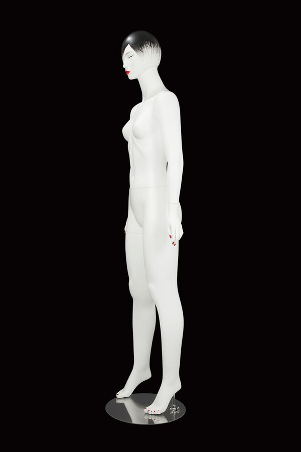 FEMALE MANNEQUIN W/ LIPS & BLACK HAIR (MAF-S2-LYN5)