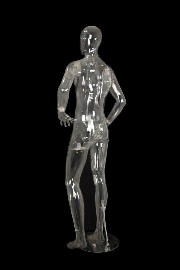 MALE EGG FACE CLEAR MANNEQUIN (MAM-CL2-EGG2-A)