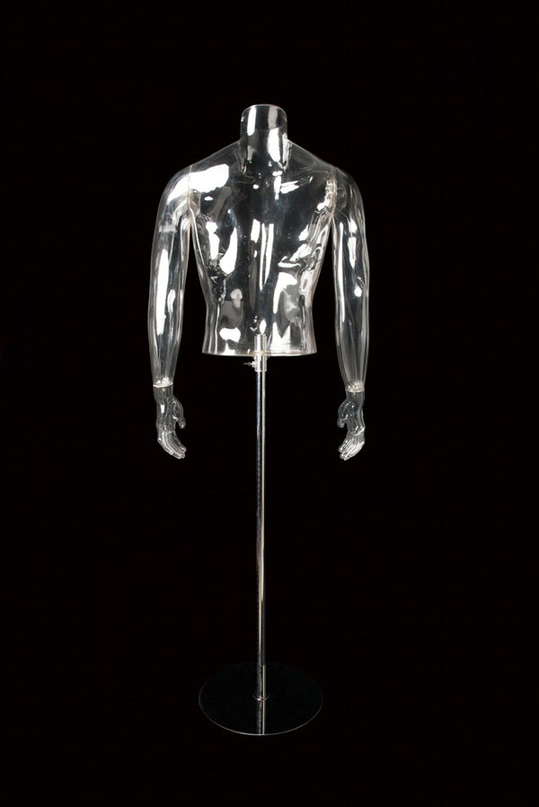 MALE CLEAR 1/2 TORSO W/ ARM (001) (MAM-CL4-001)