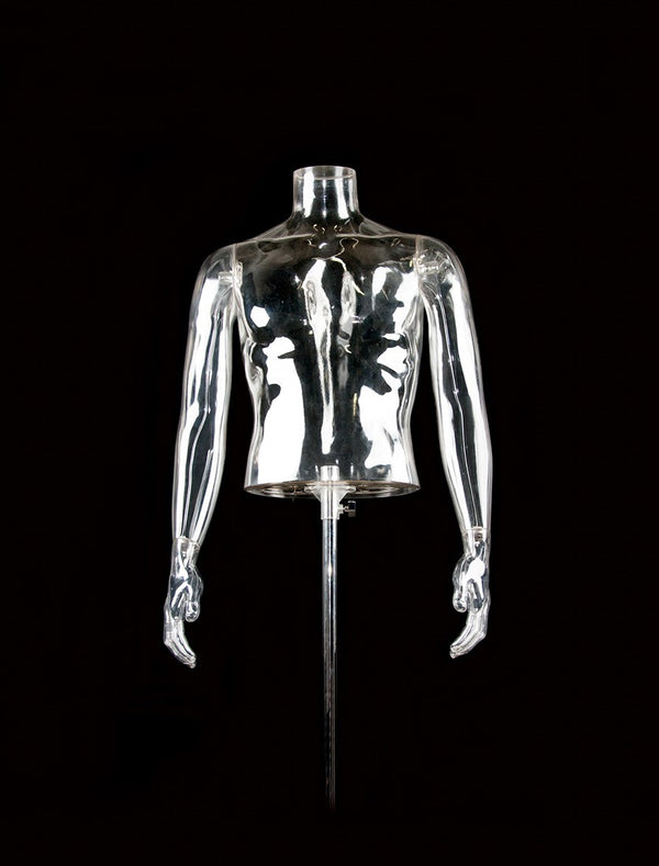 MALE CLEAR 1/2 TORSO W/ ARM (001) (MAM-CL4-001)