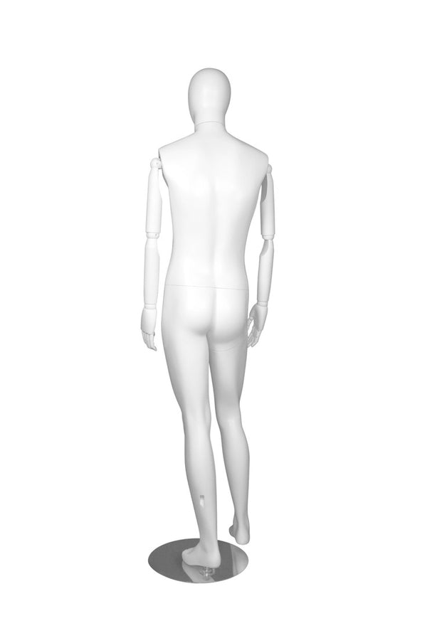 MALE MANNEQUIN W/ WOOD ARMS (MAM-S2-ARM1/WW)