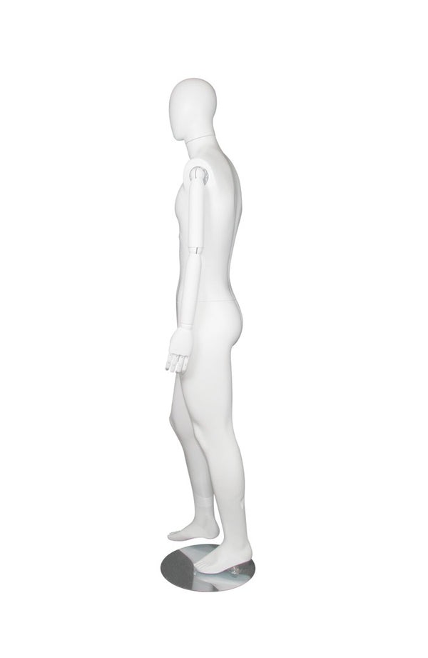 MALE MANNEQUIN W/ WOOD ARMS (MAM-S2-ARM1/WW)