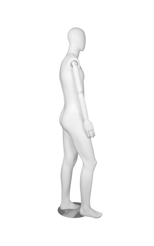 MALE MANNEQUIN W/ WOOD ARMS (MAM-S2-ARM1/WW)