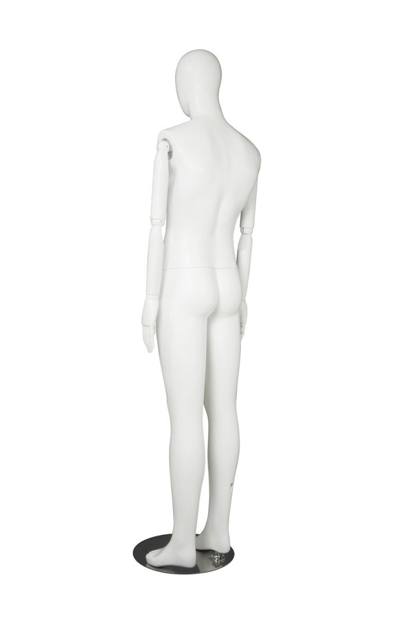 MALE  MANNEQUIN W/ WOOD ARMS (MAM-S2-ARM2/WW)