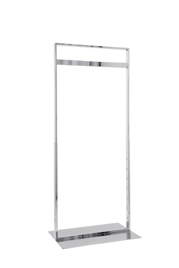 1-TIER ACCESSORY/CLOTHES RACK, MIRROR CHROME (R-400-1-ADJ/MC)