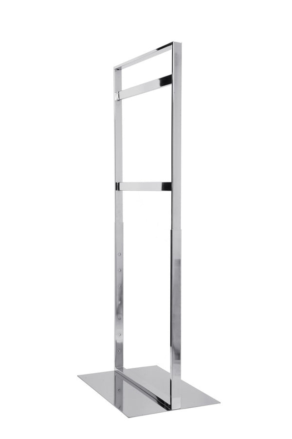 1-TIER ACCESSORY/CLOTHES RACK, MIRROR CHROME (R-400-2-ADJ/MC)