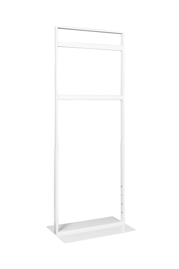 1-TIER ACCESSORY/CLOTHES RACK, WHITE (R-400-2-ADJ/WH)