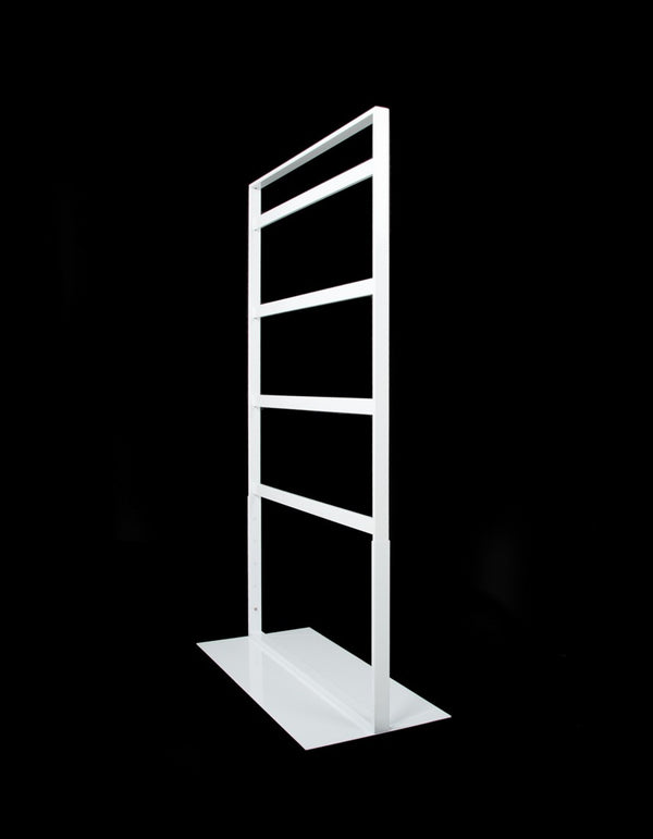 3' ACCESSORIES RACK WITH 3 HANGING TIERS HEIGHT ADJUSTABLE (R-403-3-ADJ/WHT)