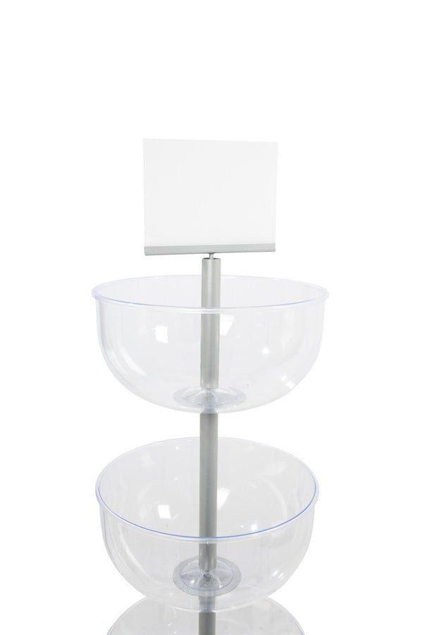 4-TIER ACRYLIC DISPLAY W/ SIGN HOLDER (R-4Tier/acry)