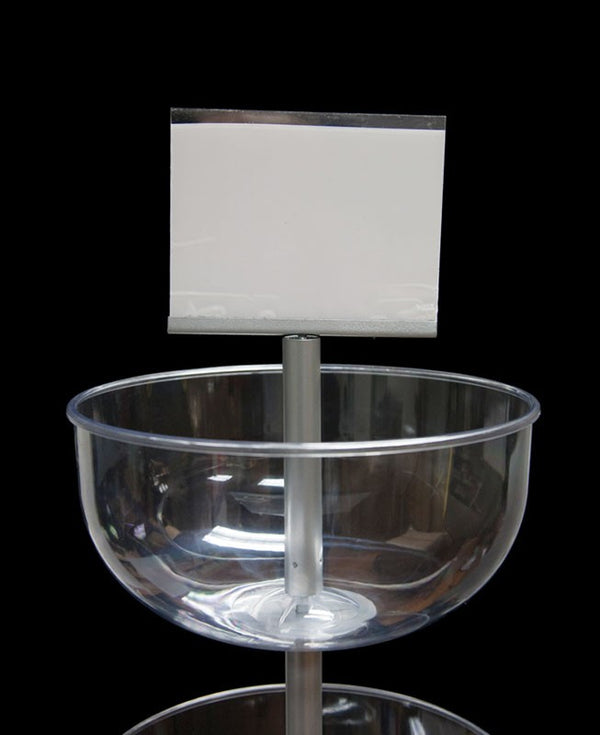 4-TIER ACRYLIC DISPLAY W/ SIGN HOLDER (R-4Tier/acry)