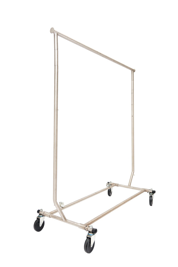 Collapsible/Folding Rolling Clothing/ Garment Rack Salesman's Rack w/ 4 Wheels (RS-1)