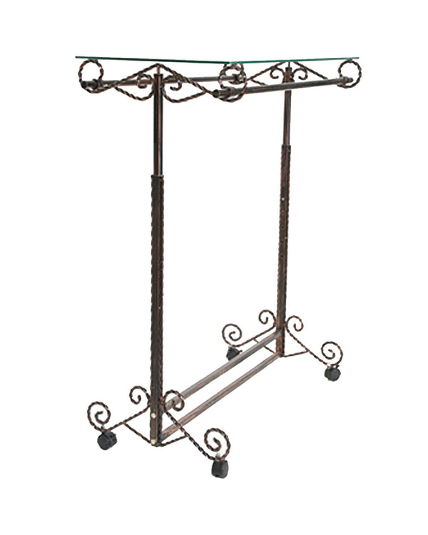 DOUBLE BAR RACK W/ GLASS TOP (RSK-126)