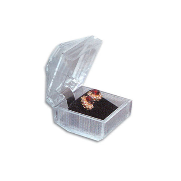 EARRING CRYSTAL CUT CLEAR BOX (TH-BX-1008)