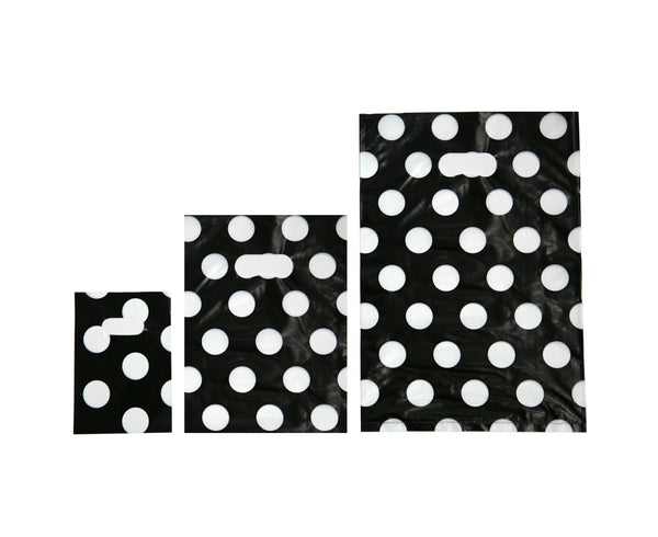 PLASTIC BAG W/ BLACK POLKA DOTS (TH-BXV-3530/BP)